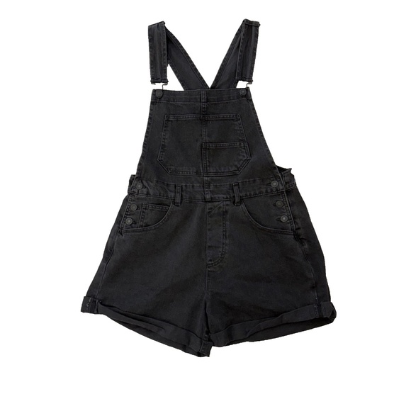 Free People Black We The Free Ziggy Shortalls Size Small (NWT) - Picture 1 of 6